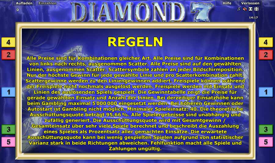 Novoline Diamond 7 Regeln