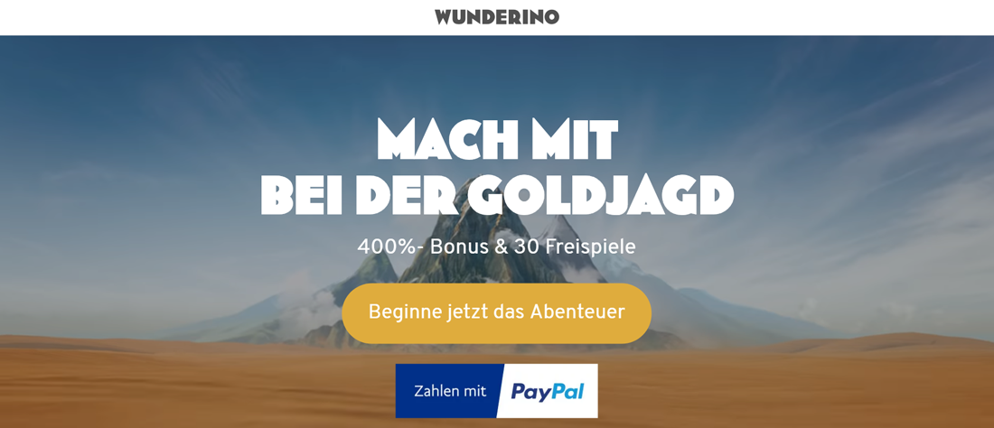 Wunderino Casino Bonus Banner