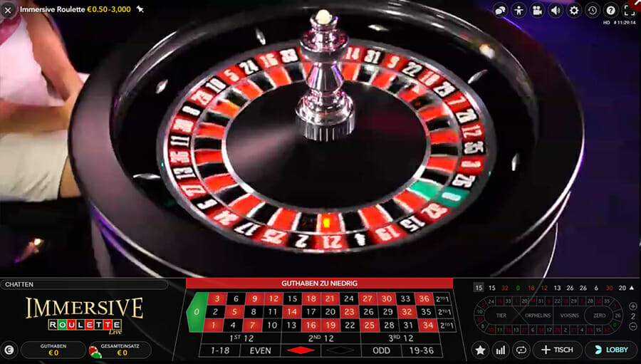 Live Casino Immersive Roulette