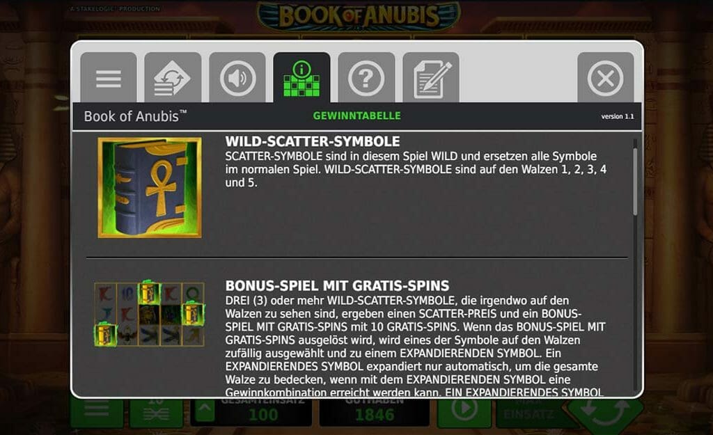 Book Of Anubis Bonus Funktion