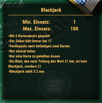 Blackjack Regeln