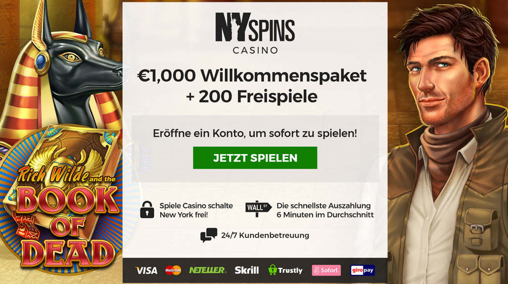 NYSpins Casino Bonus Banner